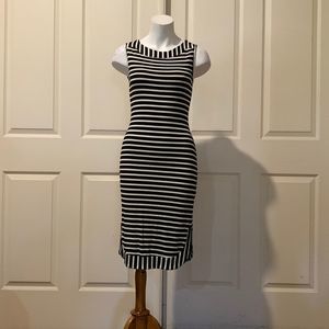 Monteau sleeveless stretchy striped dress